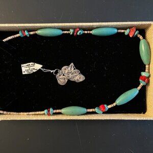 African necklace and pendant of African continent